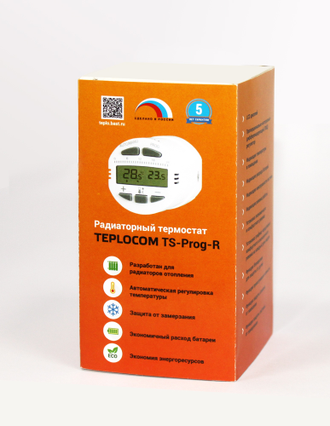 Радиаторный термостат TEPLOCOM TS-Prog-R