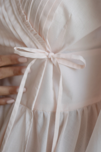 Будуарное платье-халат (персиковое)