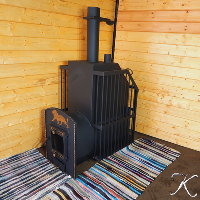 Печь банная "КАМЕНКА-34" с дверцей со стеклом