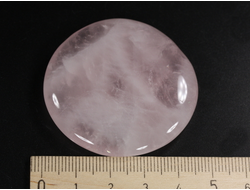 Кварц розовый, полировка плоская, Мадагаскар (46*45*8 мм, 33 г) №35559