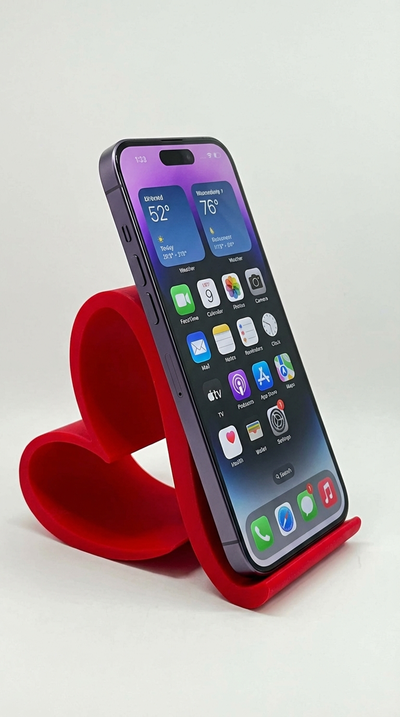 Подставка под телефон в виде сердца