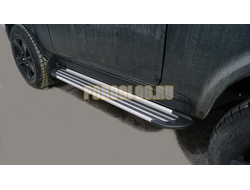 Пороги алюминиевые "Slim Line Silver" 1270 мм ТСС для Lada Niva Legend 2023-