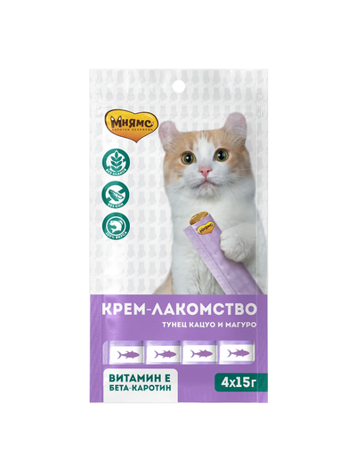 Крем-лакомство с тунцом Кацуо и Магуро, 4*15 гр