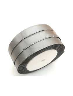 Лента атласная 12 мм, цвет серый  арт. 59