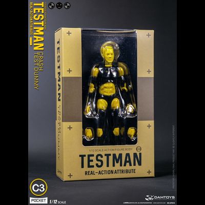 Желтый манекен для краш-тестов - Коллекционная фигурка 1/12 SCALE Action Figure Testman C3 (DPS10) - DAMTOYS