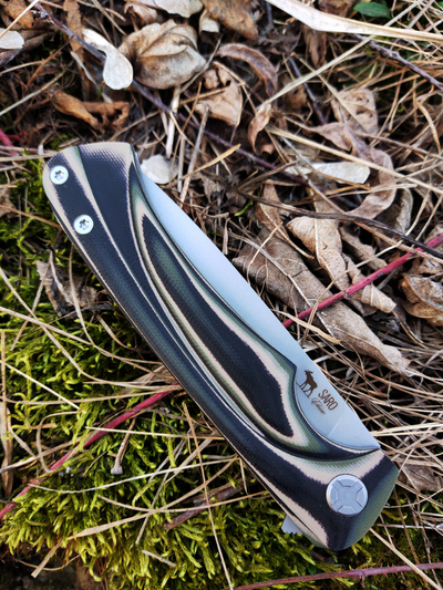 Складной нож Чиж плюс сталь AUS 10, рукоять  G10, цвет тайга