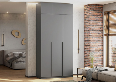 ШК 5 1200 шкаф трехстворчатый распашной с антресолью Графит