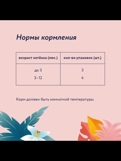 Florida (Флорида) влажный корм (пауч) для котят, кусочки с говядиной и морковью в желе 85 г