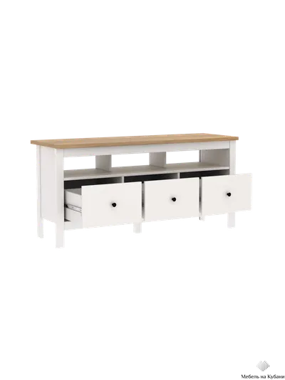 2.08.03.090.14 САГА тумба 3 ящика белая/ясень