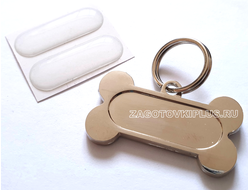 заготовка адресника для собак косточка, кулоны для собак под нанесение и гравировку