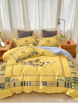 Постельное белье мако-сатин семейное 150x200x2 250x270x1 50x70x4 TIS05-223