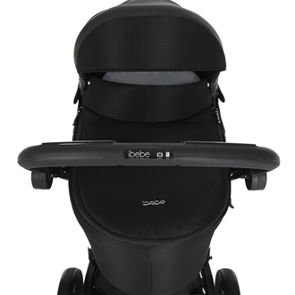 Коляска 3в1 ibebe i-stop Ткань Black, черная рама