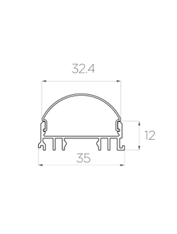 Алюминиевый профиль 4L-3612-S ANOD