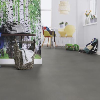 Виниловый пол Wineo 800 Tile XXL Solid Grey DB00097-1, клеевой, большого формата