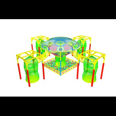 Вязаный лабиринт «Красочные сети»