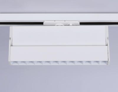 Трековый однофазный светодиодный светильник GL 6815 WH белый LED 12W 3000K 24° 230*22*87