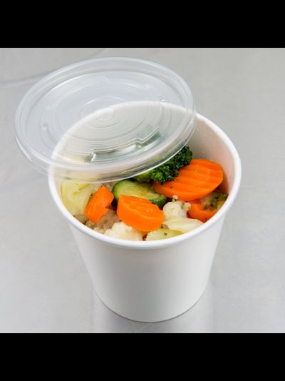 Супник с прозр. крышкой (БЕЛЫЙ), 250мл