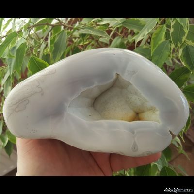 Почки халцедона в полости — полировка. «Домовой» КЧР. U04