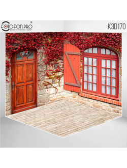 Фотофон 3D пазловый «Красный плющ»