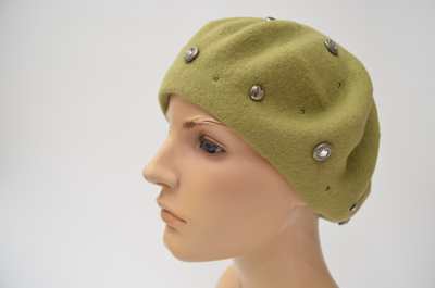 Берет хаки фетровый