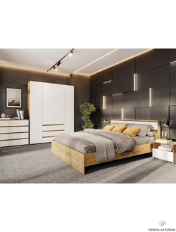 Некст набор мебели для спальни Дуб Золотой / Белая шагрень