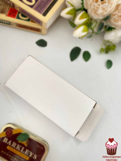 Упаковка под плитку шоколада Белая 17х8 см