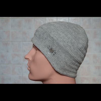 мужская шапка вязаная из мериноса Италия зима 2016 - 2017