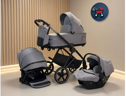 Детская коляска 3 в 1 Luxmom 812 Серый