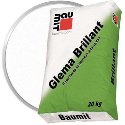 Шпатлевка известково-цементная BAUMIT GlemaBrillant 20 кг