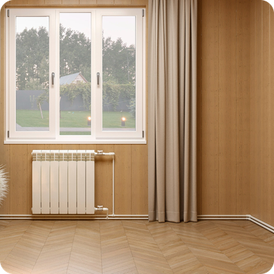 Плинтус для труб отопления ПВХ Smartprofile Aqua 37 для труб до 25мм.