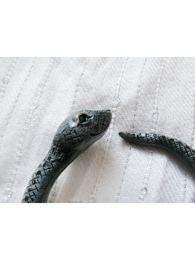 Хозяйка Сумеречного Леса. Браслет в виде змеи. Авторское украшение в анималистическом стиле