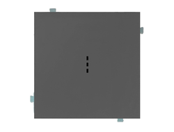 Выключатель одноклавишный перекрестный с подсветкой (механизм + клавиша) базальт