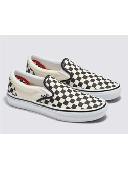 Кеды Vans Skate Slip-On Checkerboard Black Off