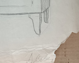 "Фигура женщины" бумага акварель, карандаш Сова А.Б. 1960-е годы