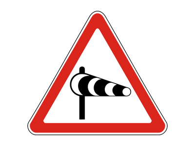 Знак дорожный 1.29 Боковой ветер