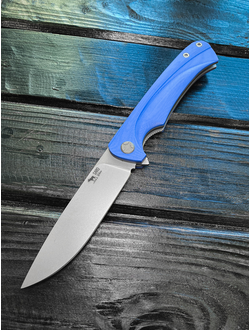 Складной нож Чиж плюс сталь К 110, рукоять G10, цвет васильковый