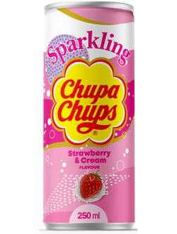 Chupa Chups Газированный Напиток Клубничный крем 250мл (24)