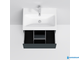 Тумба с раковиной AM.PM Gem 60, напольная, 2 ящика, цвет графит матовый