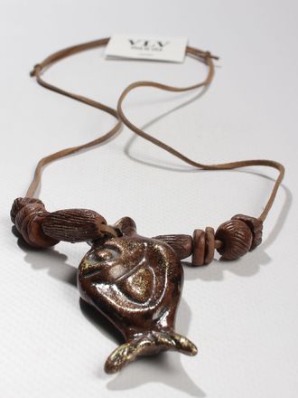 Подвеска "Рыбка с бусинами5" керамика