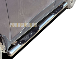 Пороги труба с проступью d76 Hyundai IX 35 (2010-)