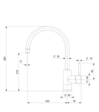 Смеситель Reginox Cano PVD