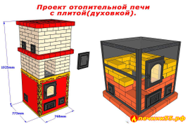 Отопительная с плитой, в мет.каркасе 1.