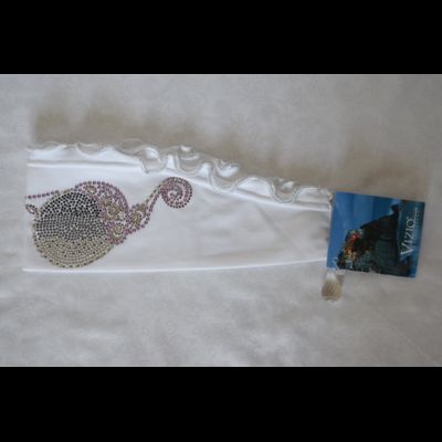 Белая летняя повязка на голову для фитнеса с украшениями Vizio Италия 4629 F