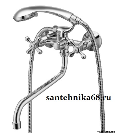 Смеситель для ванны с душем Lemark Promotion LM6041C универсальный с круглым поворотным изливом 300 мм