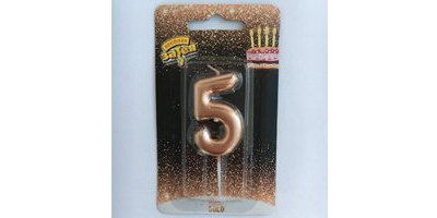 Свеча -цифра  Розовое золото