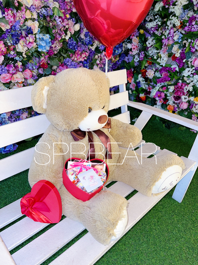 Подарочный набор №3 - Плюшевый мишка 110 см, Шары сердца 2, Киндер бокс средний