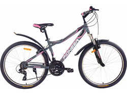 Pioneer Favorite  26"(21 скорость, v-breake) (серый-розовый)