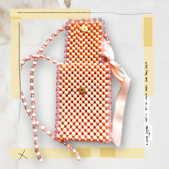 Сумочка для телефона, цвет персиковый