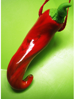 Цветной перец. Авторский кулон из полимерной глины