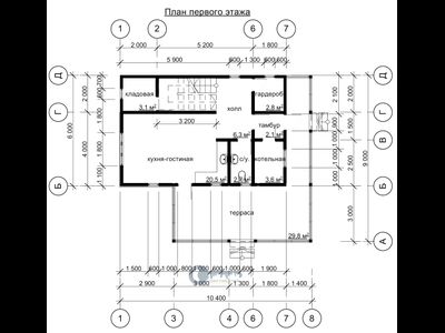 ДЖ-13 ГАБАРИТНЫЕ РАЗМЕРЫ: (9Х10,4М) 1,5 ЭТАЖА, ОБЩАЯ ПЛОЩАДЬ: 147.3М²